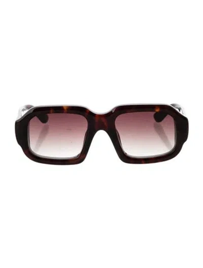 Pre-owned Chimi Square Gradient Sunglasses In Brown