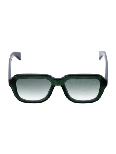 Pre-owned Chimi Square Gradient Sunglasses In Green