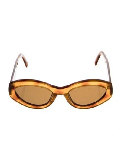 Pre-owned Chimi Square Tinted Sunglasses In Brown