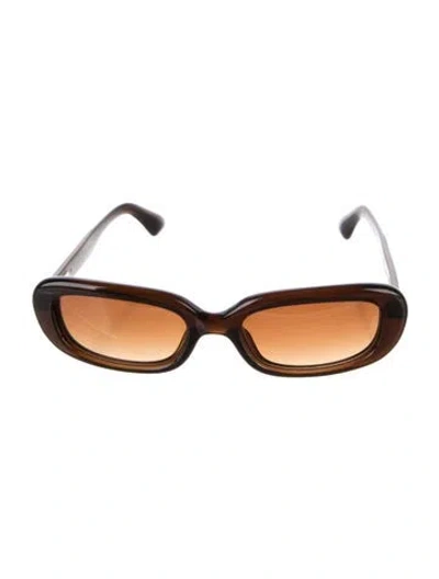 Pre-owned Chimi Square Tinted Sunglasses In Brown