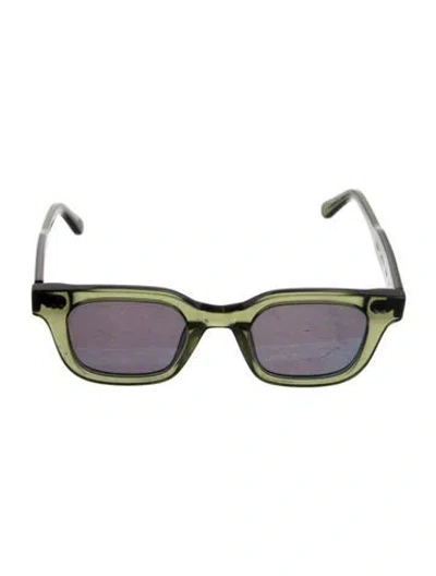 Pre-owned Chimi Square Tinted Sunglasses In Green