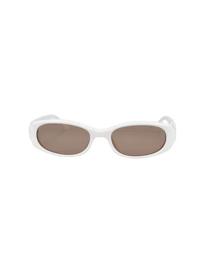 Chimi Unisex Acetate Sunglasses - Note In White