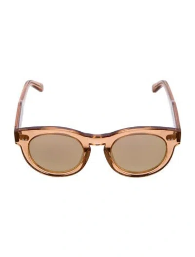 Pre-owned Chimi Wayfarer Mirrored Sunglasses In Brown