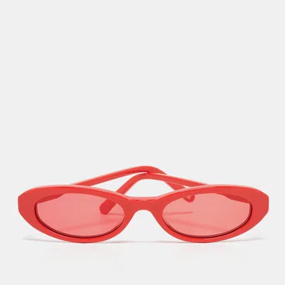 Chimi X Joel Ighe Red Mini Oval Sunglasses
