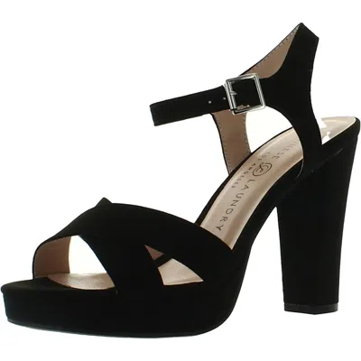 Chinese Laundry Always Ankle Strap Block Heel Platform Sandal In Black