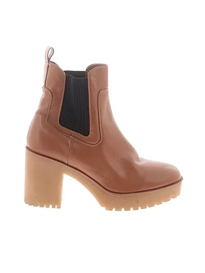 Pre-owned Chinese Laundry Ankle Boots In Brown