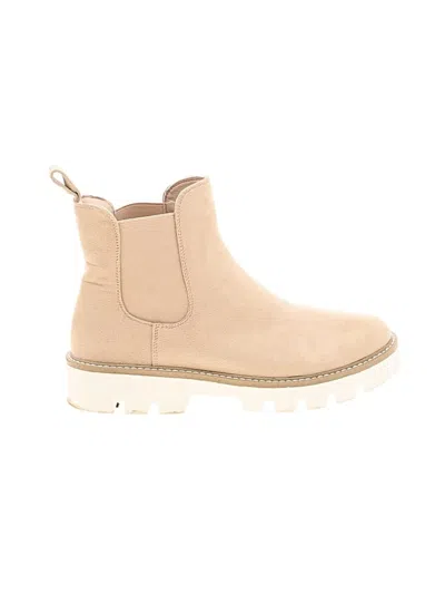 Pre-owned Chinese Laundry Ankle Boots In Tan