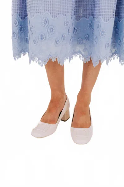 Chinese Laundry Big Ben Croco Heel Shoes In Cream In White