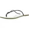 Chinese Laundry Camisha Womens Metallic Leather Flip-flops In Black