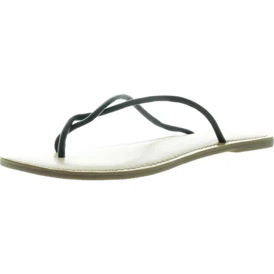Chinese Laundry Camisha Womens Metallic Leather Flip-flops In Black