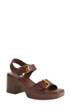 Chinese Laundry Drew Ankle Strap Platform Sandal In Tobacco