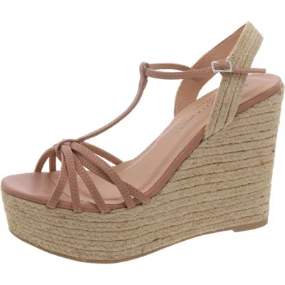 Chinese Laundry Evie Lotto Womens Faux Leather Open Toe Wedge Sandals In Multi