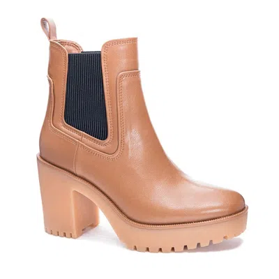 Chinese Laundry Good Day Boots Women's Brown Block Heel Slip-on Jobb557