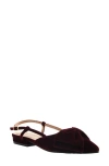 Chinese Laundry Harmony Slingback Pointed Toe Flat In Burgundy