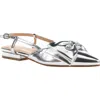 Chinese Laundry Harmony Slingback Pointed Toe Flat In Silver