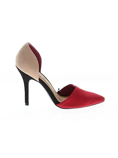 Pre-owned Chinese Laundry Heels In Burgundy