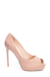 Chinese Laundry Women's Holliston Open-toe Pumps In Nude Suede