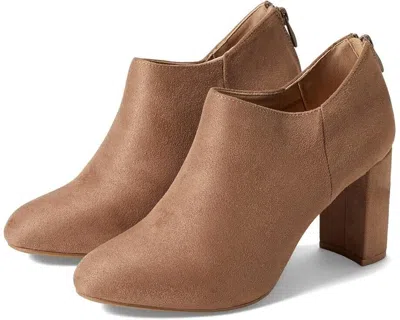 Chinese Laundry Logic Boot Women 9.5 Taupe Suede Block Heel Ankle Booties Khd750