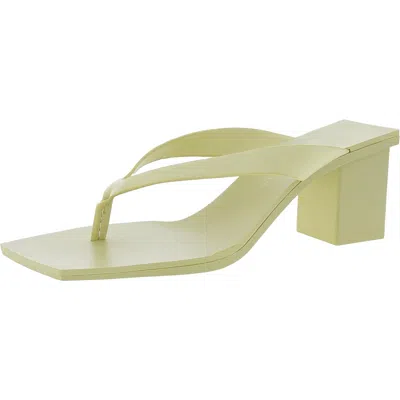 Chinese Laundry Marna Womens Faux Leather Slip On Heels In Green