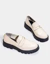 Chinese Laundry Playback Loafers Women's 10m Cream Patent Leather Shoes Khd324 In White
