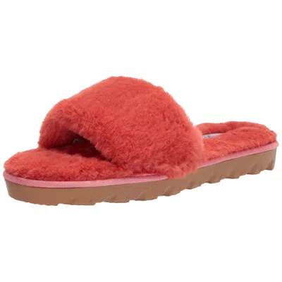 Chinese Laundry Rally Slide Sandal Coral Rallyfauxfur-817 Women's In Orange