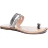 Chinese Laundry Safari Womens Embellished Toe Loop Slide Sandals In Multi