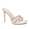 CHINESE LAUNDRY SHOW STOPPER FRIENDLY RHINESTONE HEELS IN CREAM