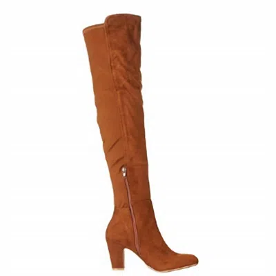 Chinese Laundry Stacked Heeled Boots In Brown