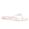 Chinese Laundry Suntan Rhinestone Jelly Sandals In Blush In White