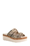 Chinese Laundry Surf's Up Platform Slide Sandal In Cream Multi