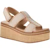 Chinese Laundry Swell Raffia Platform Wedge Sandal In Natural