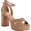 Chinese Laundry Tammy Ankle Strap Platform Sandal In Light Beige