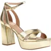 Chinese Laundry Tammy Ankle Strap Platform Sandal In Light Gold