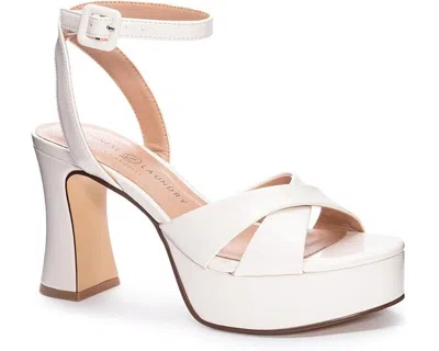 Chinese Laundry Theena Strappy Women's Us 7 Cream Platform Dress Sandals Zpo1720 In White