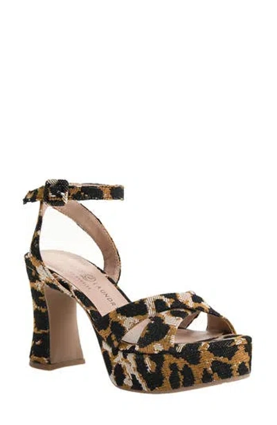Chinese Laundry Thorie Ankle Strap Platform Sandal In Cream Multi