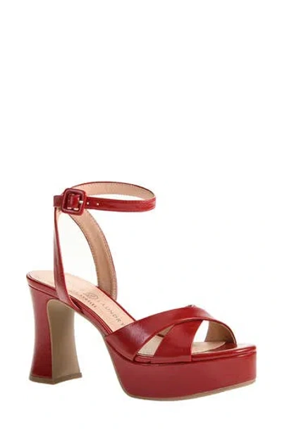Chinese Laundry Thorie Ankle Strap Platform Sandal In Red
