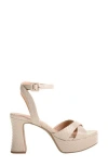 Chinese Laundry Thorie Snake Embossed Platform Sandal In Bone