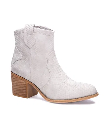Chinese Laundry Unite Snake Ankle Bootie In White