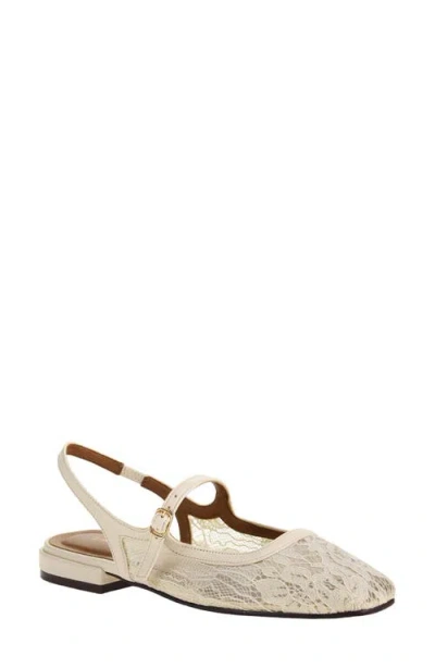 Chinese Laundry Vila Lace Slingback Flat In Cream