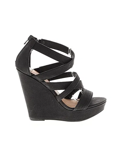 Pre-owned Chinese Laundry Wedges In Black