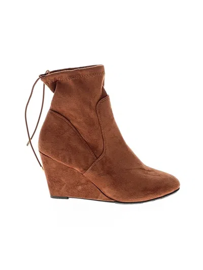 Pre-owned Chinese Laundry Wedges In Brown