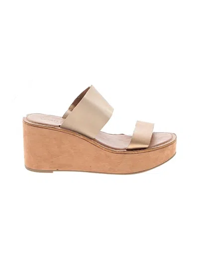 Pre-owned Chinese Laundry Wedges In Tan