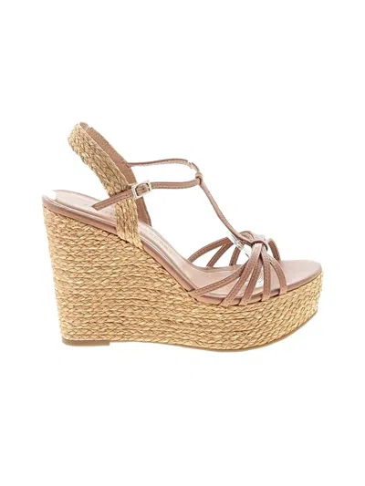 Pre-owned Chinese Laundry Wedges In Tan