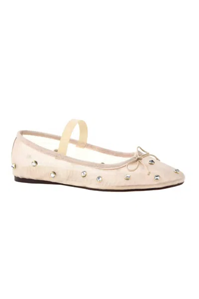 Chinese Laundry Women's Adette Stone Mesh Flat Shoes In Nude In Beige