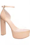 Chinese Laundry Women's Asher Platform Sandals With Clear Strap In Nude In Neutral