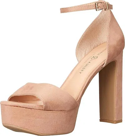 Chinese Laundry Women's Asher Suede Criss Platform Sandals In Nude