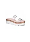 Chinese Laundry Women's Buckled Platform Wedge Sandal In Clear