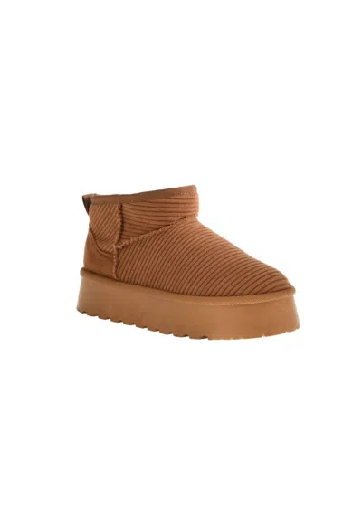 Chinese Laundry Women's Casual Pull On Mini Bootie In Tan In Orange