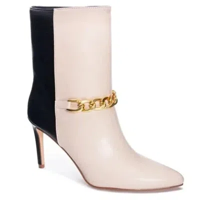Chinese Laundry Women's  Elisha Boots Natural Black Stiletto Heel Bootie Zap1886 In Multi