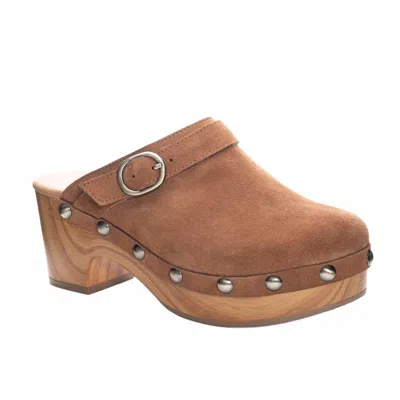 Chinese Laundry Women's Cindy Split Suede Clogs In Brown